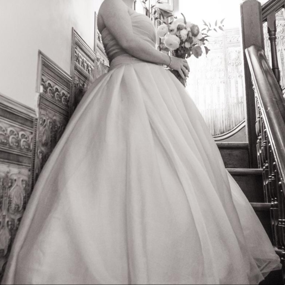 White by Vera Wang Textured Organza Wedding Dress